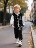 2025 Autumn/Winter Hot-Selling Kids' Color Block Hooded Baseball Jacket