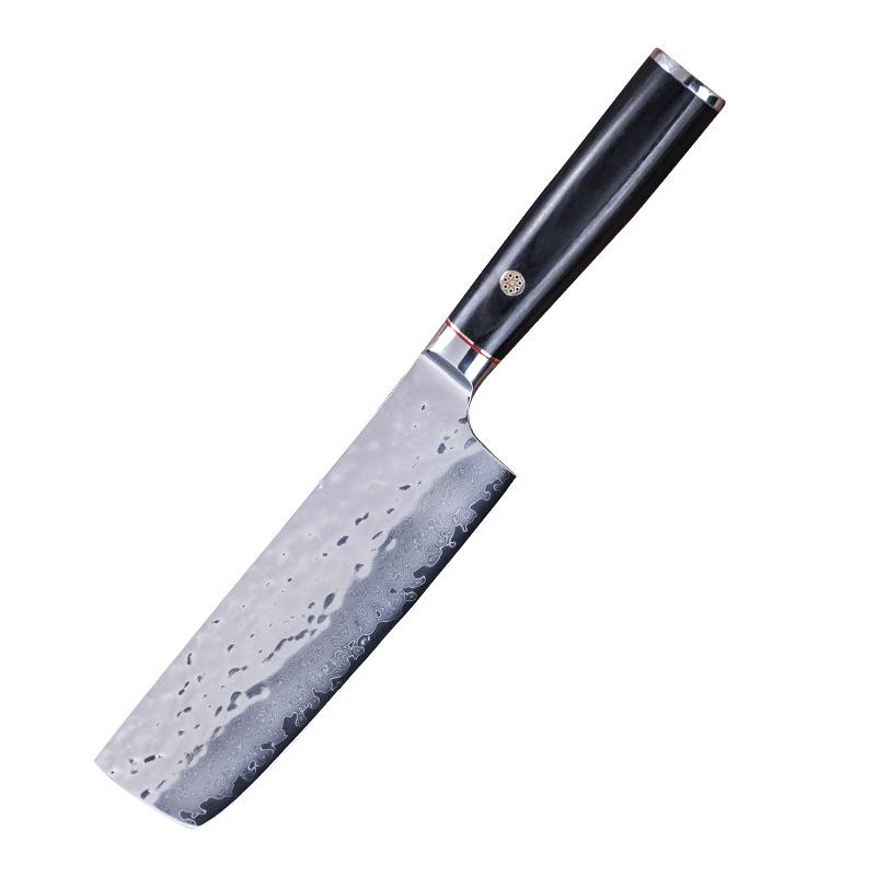 Damascus Steel Japanese Nakiri Knife Kitchen Knives Meat Cleaver Knife  Cutter