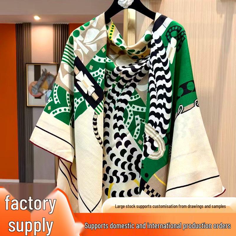 2025 Luxurious Mulberry Silk Square Scarf - Versatile Sunscreen Shawl for Air-Conditioned Rooms