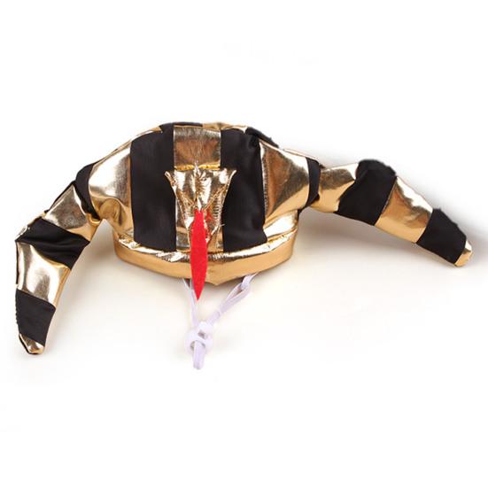 Pet Cosplay Egyptian Pharaoh Costume Set Ancient Pharaoh Hat And Adjustable Bib Set for Small And Medium Cats Dogs