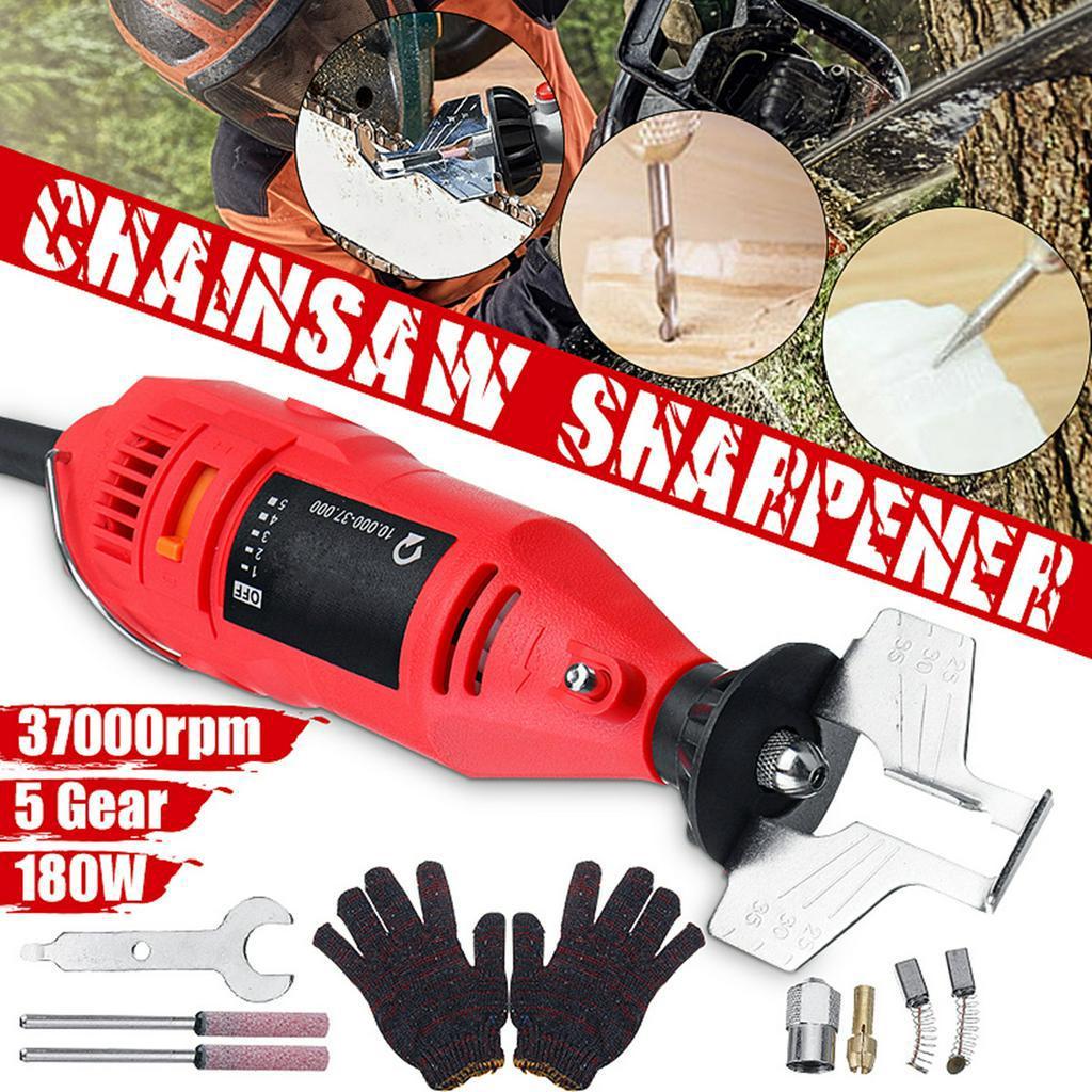 180W AC 220V 5 Gears Electric Power Chain Saw Sharpener Grinder Machine Garden Tools Portable Electric Chainsaw Sharpening