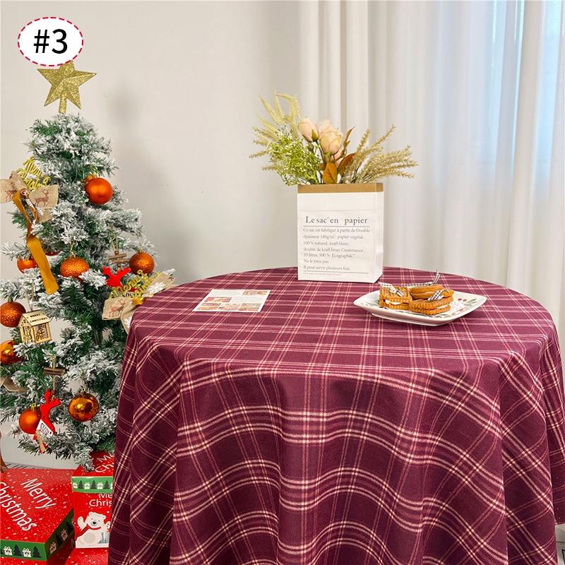 Christmas Tablecloth Xmas Red Green Tartan Buffalo Plaids Table Cloth Cover Kitchen Dining Party Holiday Farmhouse Decoration