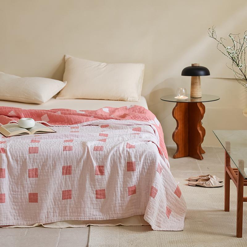 New Three-layer Gauze Towel Quilt, Double Air-conditioned Blanket, Sofa Towel, Four-season Lunch Break Blanket