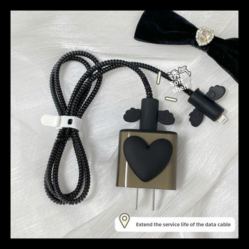 

Black Heart 20W Apple Data Cable Protector для iPhone 14 Pro Max Fast Charger 18W/20W Universal