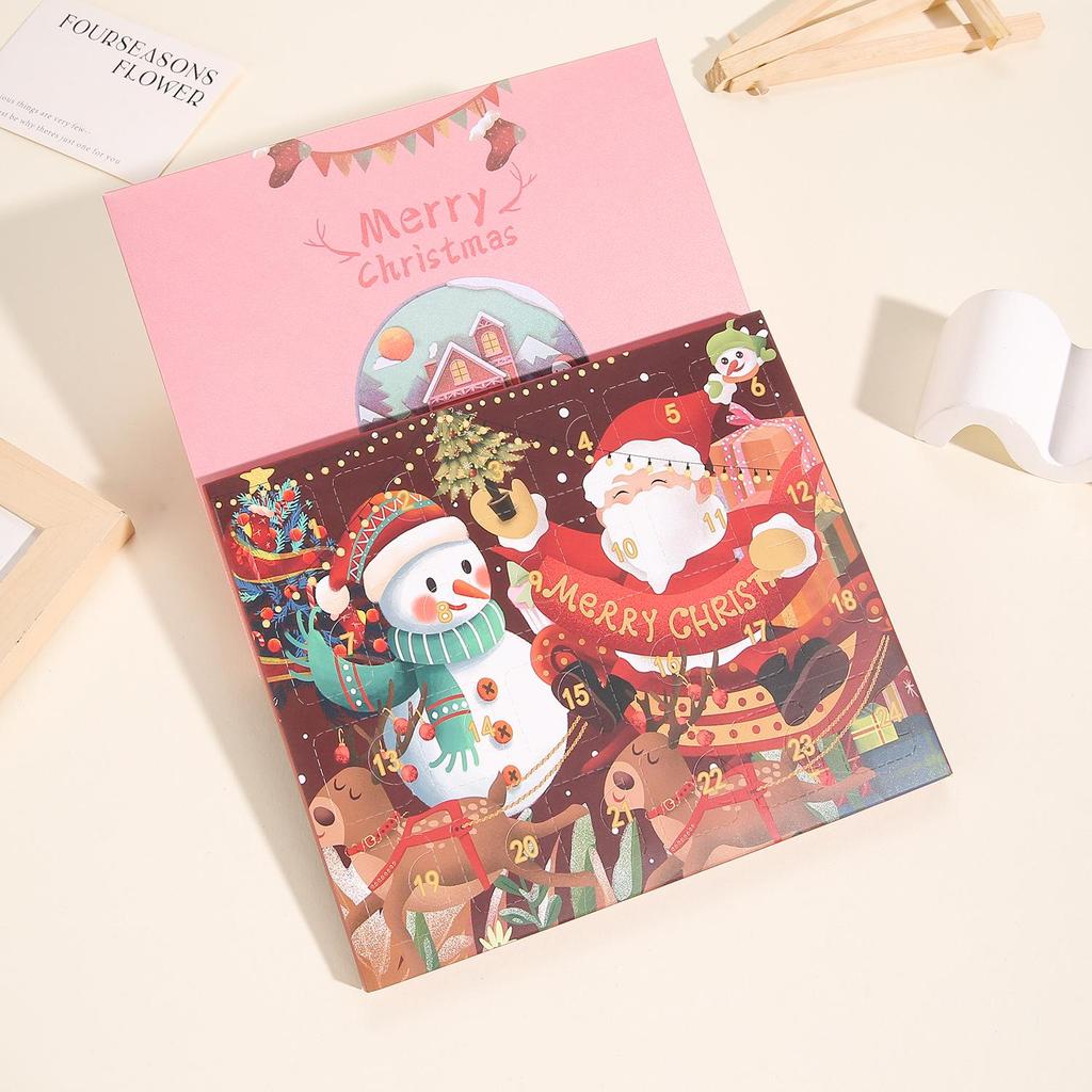 Blue & Purple Jewelry Advent Calendar Gift Box DIY Beading Kit for Christmas