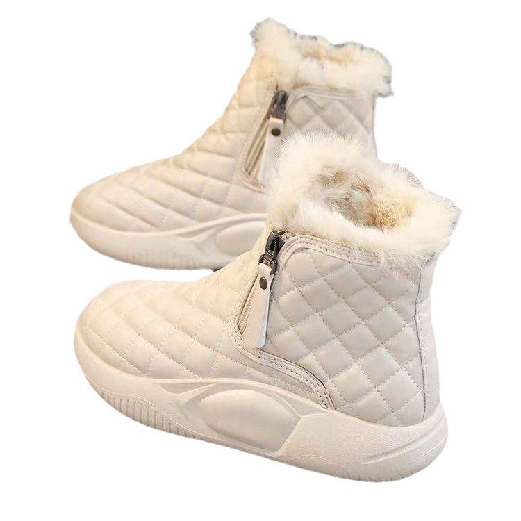 Bottes de neige pour femmes hiver 2025 nouvelle mode chaussures chaudes en coton empilées épaissies imperméables bottines chaussures pour enfants