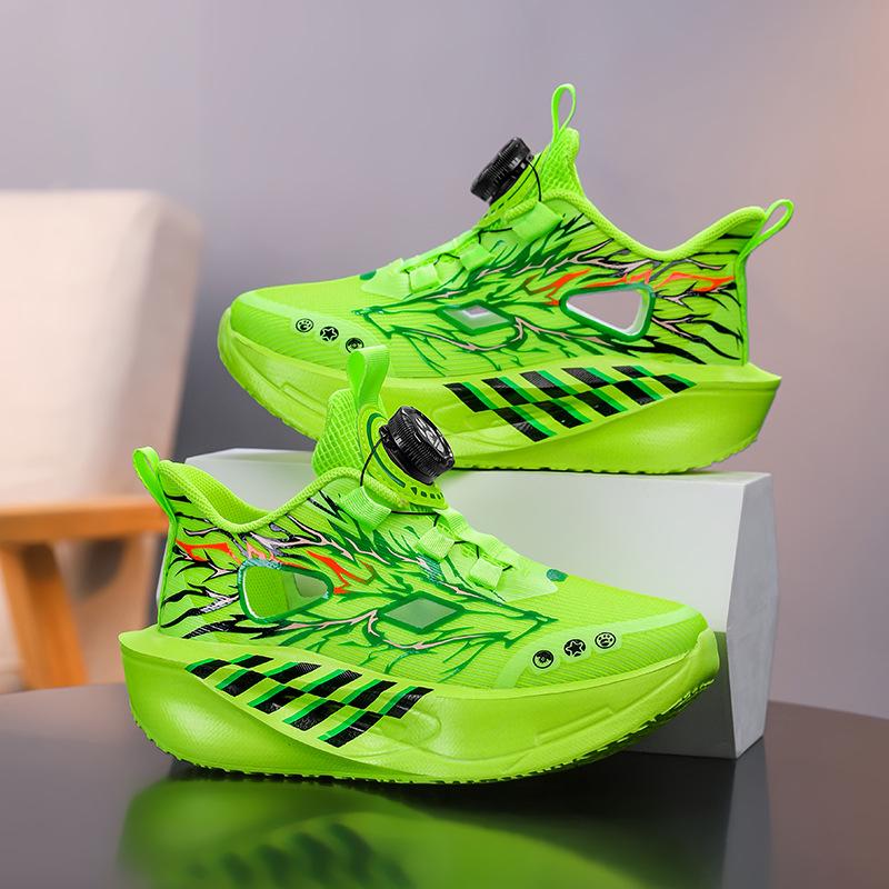 

New Breathable Mesh Student Sports Shoes for Boys and Girls 31 зелёный