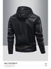 Veste de Moto à Capuche en Cuir PU Rétro pour Homme Printemps/Automne 2025 – Style Décontracté Cool Jeune