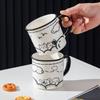 Vintage Cute Ceramic Mug for Office Home Use High Aesthetic Water Cup Unisex Gift Souvenir Coffee Tea Cup