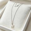 White Dog Head-Up Pendant for Men and Women, Cute Cartoon, New Simple Versatile, Personality Couple Hip-Hop Necklace