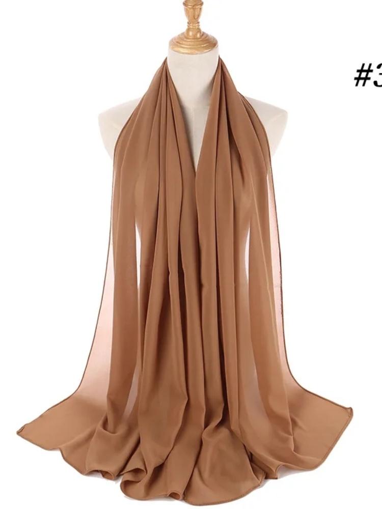 70*180cm bubble chiffon muslim headscarf for women solid color hijab scarf shawls and wraps hijab femme musulman kopftuch
