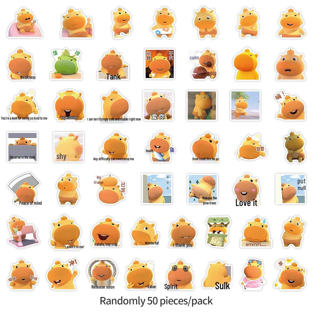 Cute Capybara Graffiti Stickers: 50 Waterproof Decorative Decals for Phone, Computer & Luggage