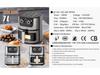 7L Smart Visual Air Fryer, Touch Control, Non-Stick Liner, Oven-Compatible, 110V/220V.