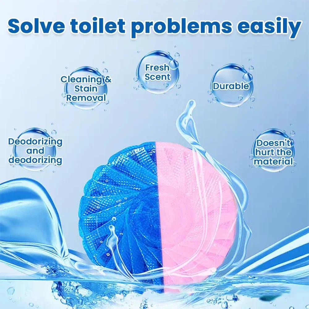 Toilet Bowl Cleaner Drain Tank Rose Fragrance Tablet Freshener Deodorization Stain Remover House Bathroom Cleaning Agent Product