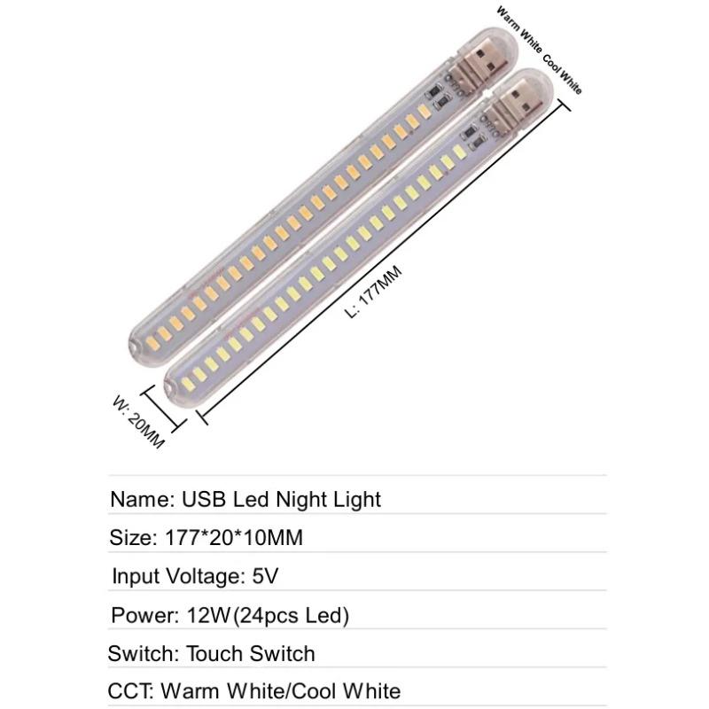 3-24 LEDs Mini Tragbare USB Bar Licht Touch Sensor Lichter Tisch Schreibtisch Lesen Nachttisch Lampe für Power Bank PC Laptop Nobook