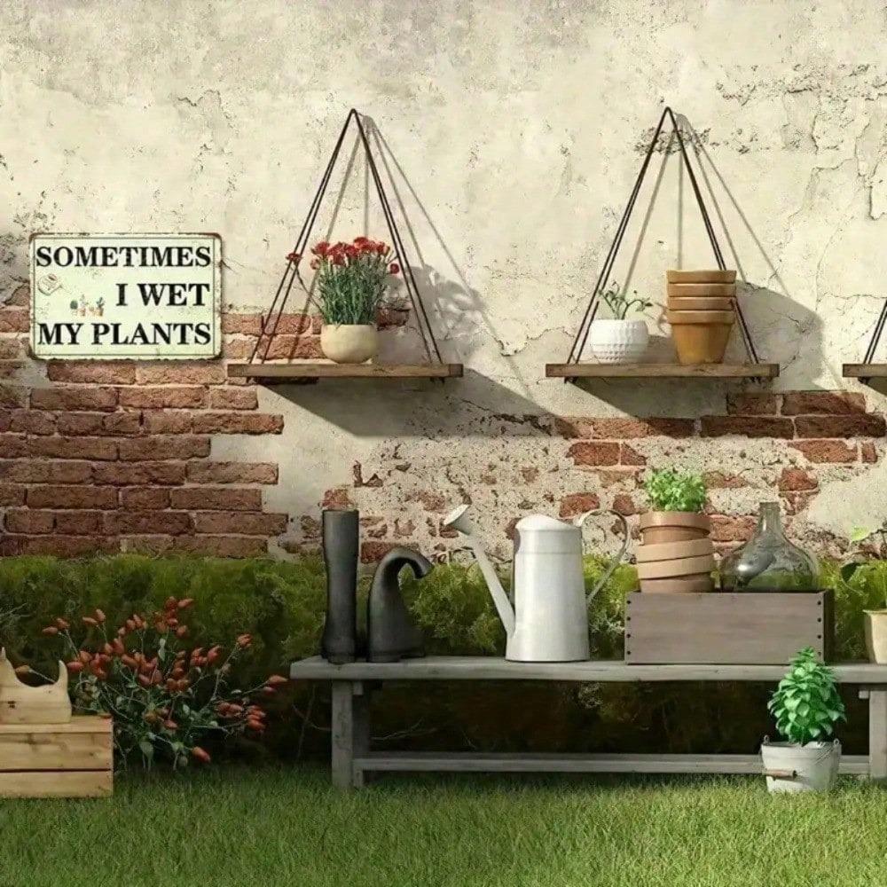 Funny Metal Sign Wet Plants Rustproof Tin Poster Garden Patio Indoor Outdoor Wall Decor Unique Gift