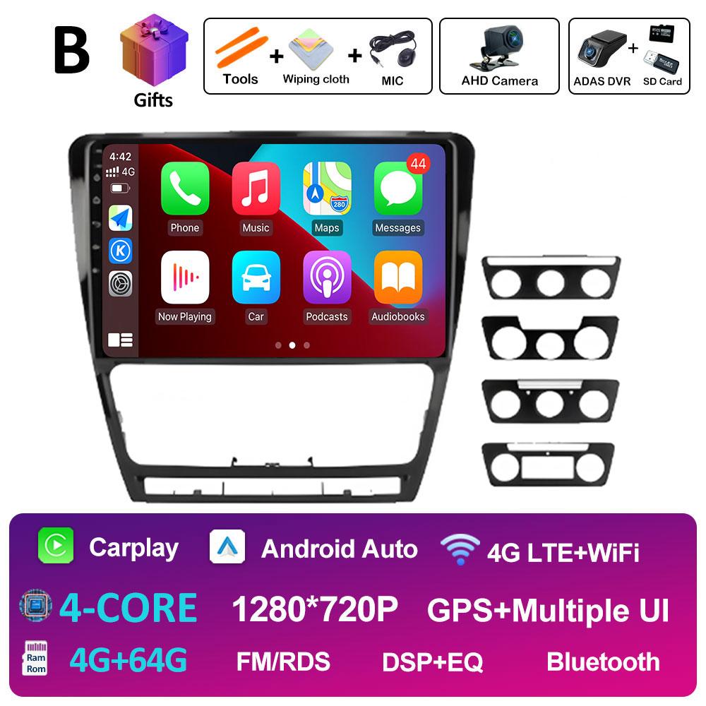 Intelligent System For Volkswagen Skoda Octavia 2 A5 2007 2008 2009 2010 2011 - 2014 Car Radio Player Android Auto Accessoires