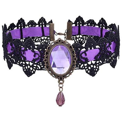 Gothic Victorian Black Lace Necklace Women Girl Boho  Tassel Sexy Lace Choker Steampunk Dark Loli Style Halloween Jewelry