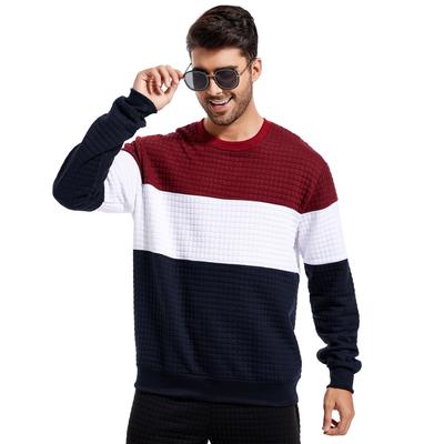 Europäische und amerikanische Übergröße Herrenmode Modische Reißverschluss-Patchwork-Tops Kapuzenpullover