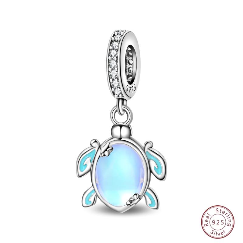 New Original Copper Beaded Bow Charm Blue Beads For Women Exquisite Diy Birthday Jewelry Gifts