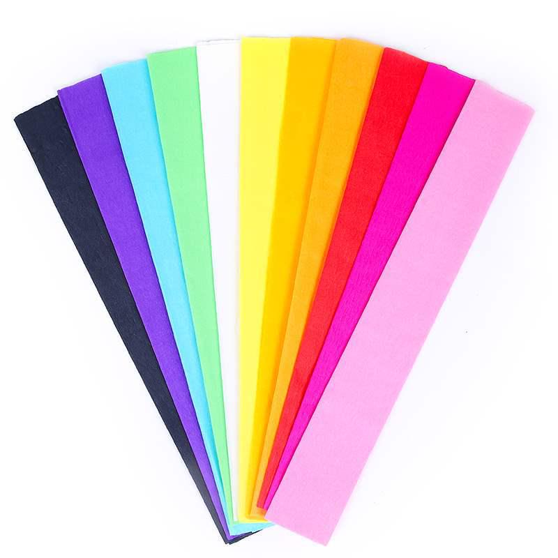 Pleated Colored Crepe Paper for DIY Handcrafted Roses and Carnations