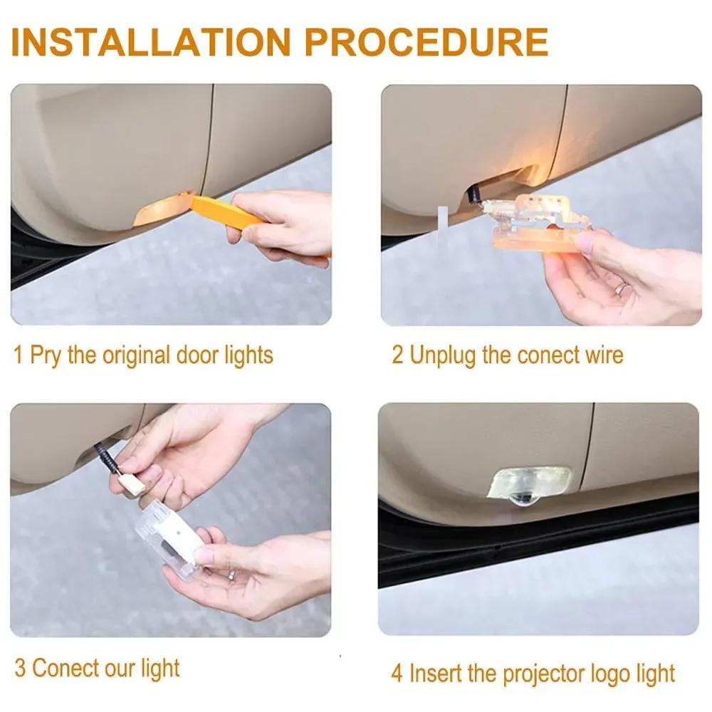 Car Door Welcome LED Light Courtesy Projector Ghost Shadow Lamp for Toyota Avalon 2013 2014 2015 2016 2017 2018 2019 Accessories