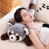 Lying Sitting Gray Raccoon Plush Toy Stuffed Animal Doll Decoration Gift Kids