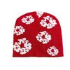 1pc Floral Print Knit Beanie for Men Women Soft Stretchy Skull Caps for Outdoor Walking,Casual Streetwear,Winter Autumn Head Hat