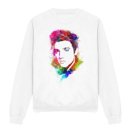 Elvis Presley Unisex Adult Watercolour Sweatshirt