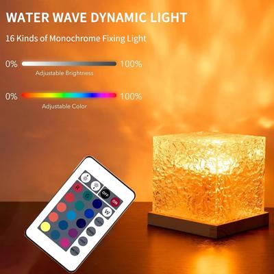 Ocean Wave Projector Light 16 Colors Wave Night Light with Remote Control for Office Bar Restaurant Underwater Projector Light