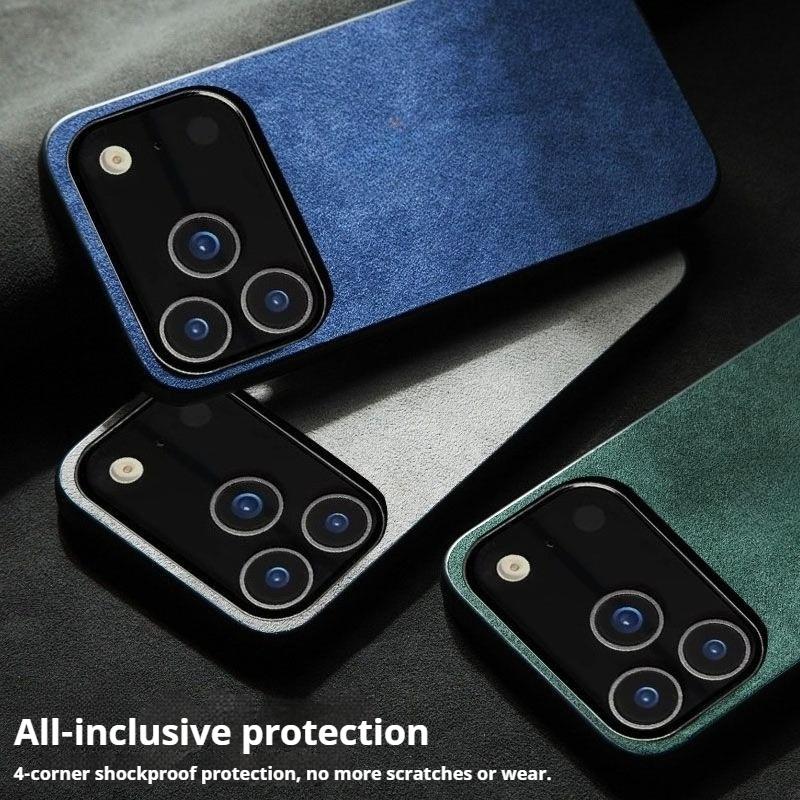 Frosted Ultra-thin Alcantara Case for iPhone 17 Pro Max Air 16 17 16e 15 14 Plus 13 12 11 XS Max X XR 7 8+ Large Lens Hole Cover