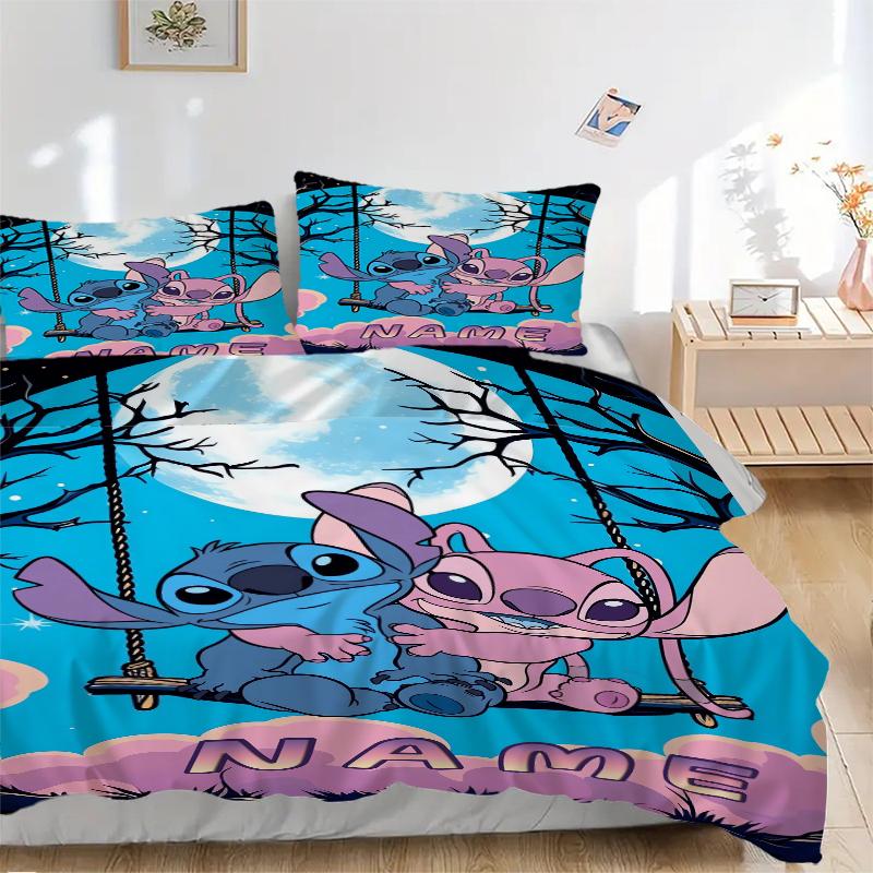 Custom Textile Stitch Adventure Bedding 3 Piece Set HD Print Duvet Cover Pillowcases for Teens Adult Bedroom Decoration