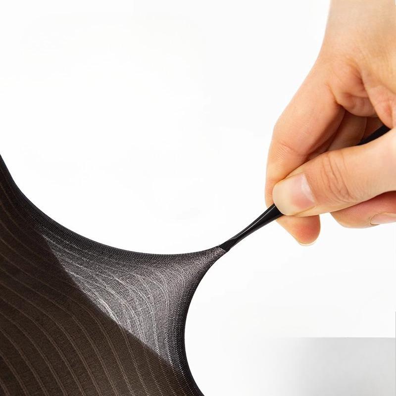 Herrenstrümpfe, Sommer Dünn Gestreift Business Langschaft, Sexy Schwarz Texturiert, Herren Nylon Anzug