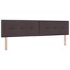 Box Spring Bed with Headboard Dark Brown 200 X 200 Cm Fabric