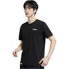 Li-Ning T-shirt Sportiva Casual Traspirante Comoda a Manica Corta Unisex alla Moda Semplice Versatile Nera ATSV677-1