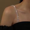2Pcs Shoulder Chain Sexy Shiny Rhinestone Adjustable Bra Chain Party Body Jewelry Beach Vacation Accessories