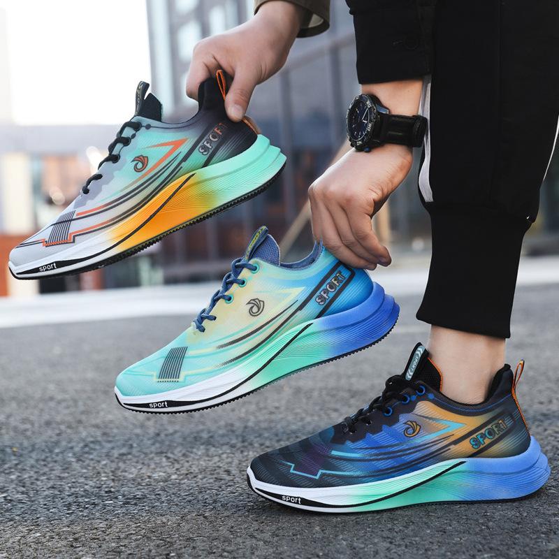 Sports Shoes Comfortable and Breathable Thick-soled Foreign Trade Men's Shoes Spring New Youth Outdoor Lightweight Running Shoes