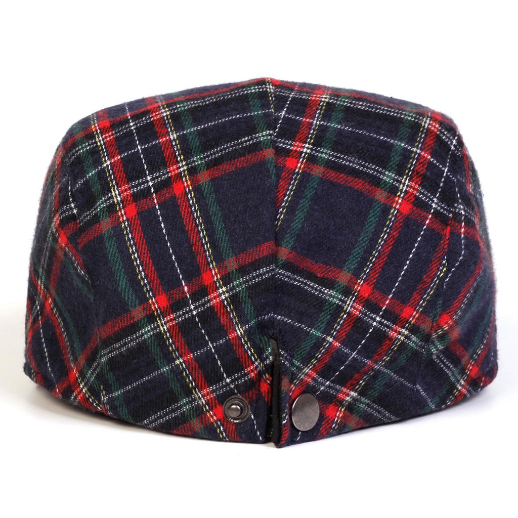 Vintage karierte Baskenmütze Street Fashion Trendige Hüte für Männer und Frauen Lässiger Hut Schiebermützen