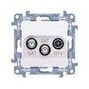 Dual SAT-SAT-RTV Satellite Antenna Socket (module). Transmission: SAT 1-0.5