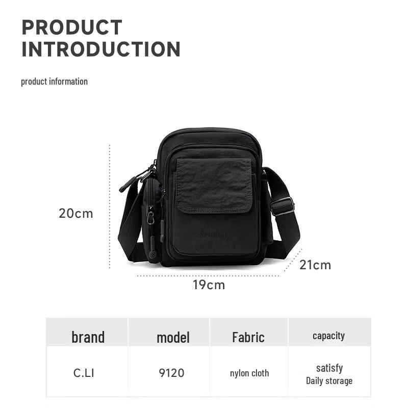 C.LI Casual Nylon Crossbody Shoulder Bag