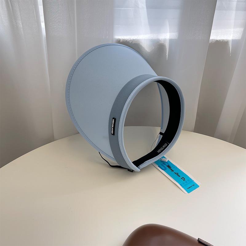 Summer Sunscreen Hat for In South Korea with Large Eaves and A Small Hollow Top Hat for Outdoor Outings, Cycling, and Sunshade Hat for UV Protection