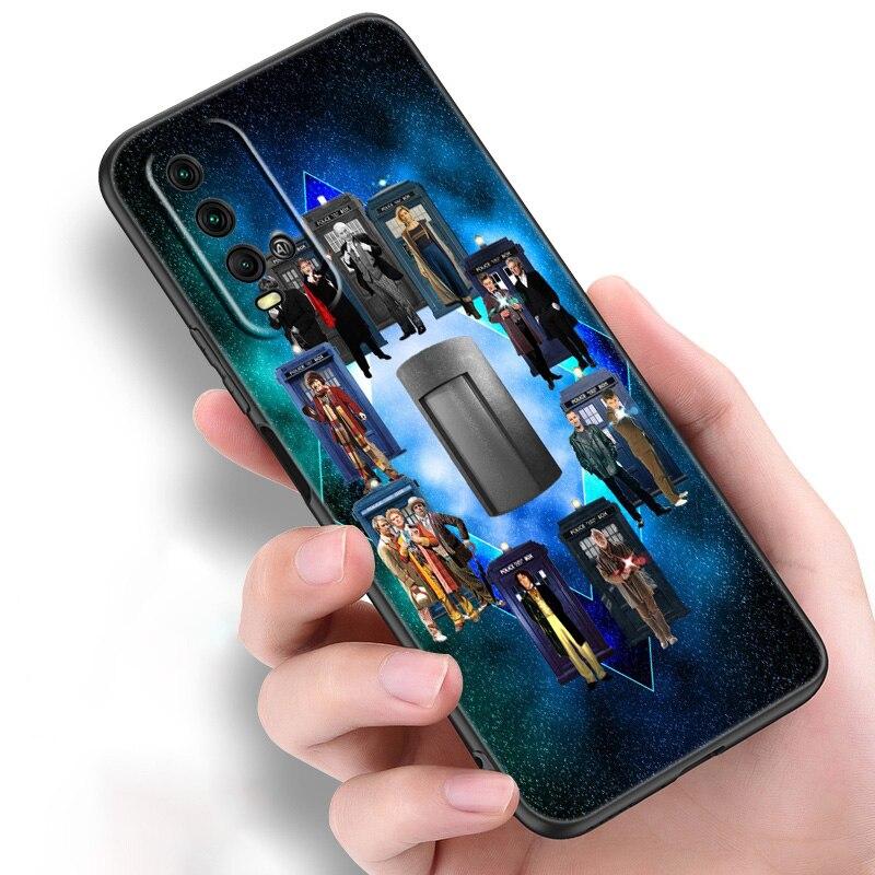 Custodia Tardis Box Doctor Who Van Gogh Per Xiaomi Redmi Note 11 10 9 8 Pro 11T 10T 10S 9S 8T 9 9A 9C 9T Cover Nera Coque Funda