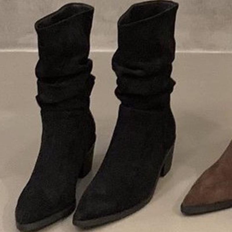 

Маленькая женская обувь весна и осень на высоком каблуке замшевые одинарные ботинки ботинки на платформе хаки новая тонкая с острым носком 40 чёрный