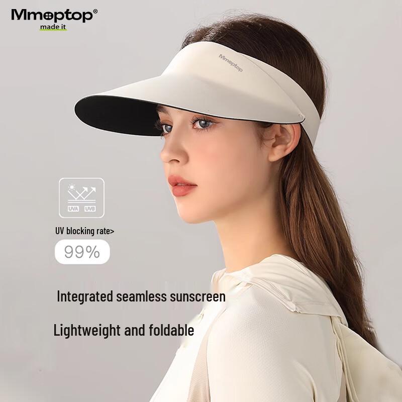 MMOPTOP Women s UV Protection Sun Visor Hat Head Circumference 40-60cm бежевый