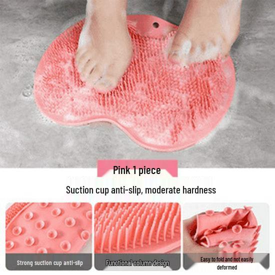 

Free Shipping: Silicone Foot Scrubbing Pad & Back Scrubber - Lazy Person s Exfoliating Massage Towel for Bathing