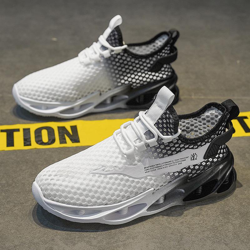 Men's shoes summer new casual shoes fashion outdoor breathable sports shoes trend large mesh shoes gradual change color running shoes