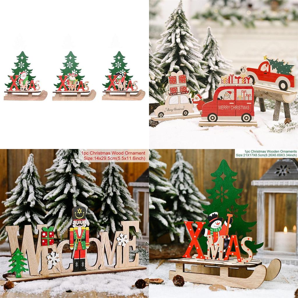 Charming Christmas Decor Wooden Table Desktop Sign Perfect For Holiday Cheer And Festive Spirit