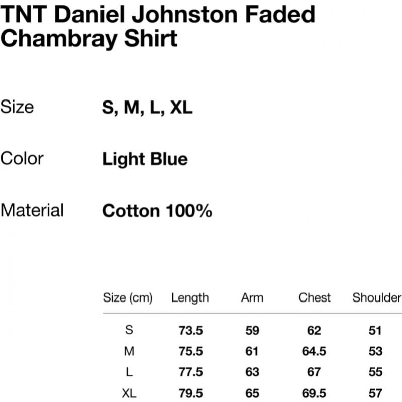 ThIs Is Never That Tnt Daniel Johnston Faded Chambray Shirt Light Blue