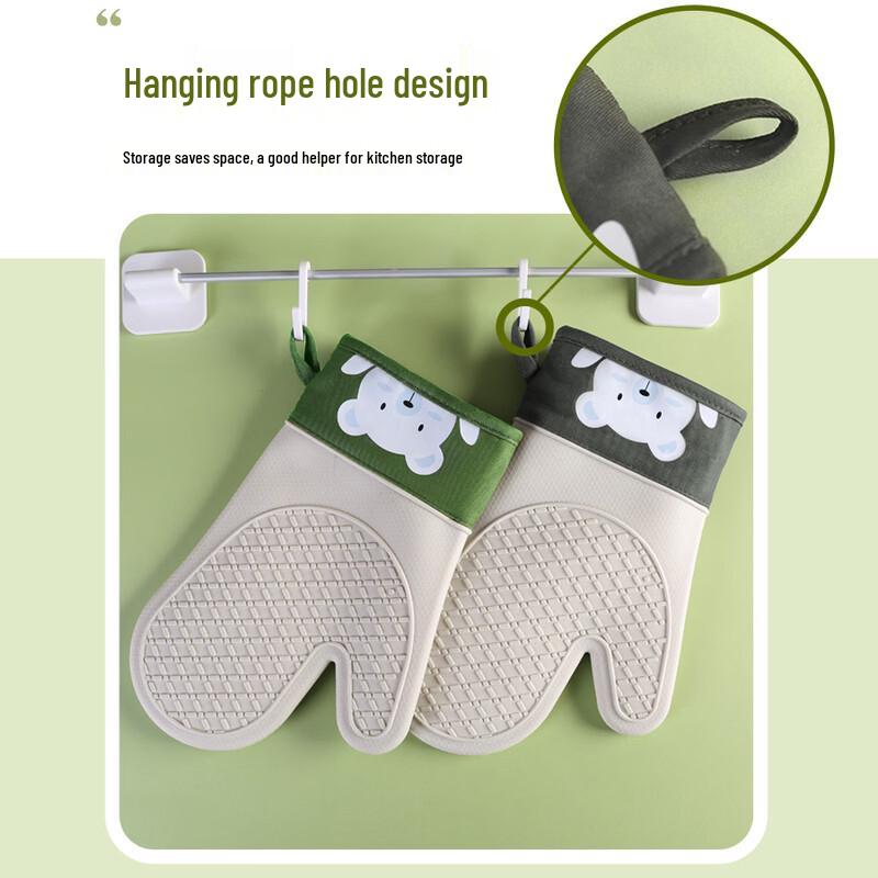 Silicone Cotton Heat Resistant Oven Mitt