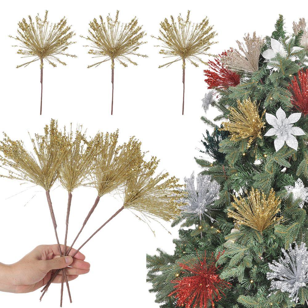 Glitter Finish Christmas Branch Plastic Material Christmas Branch Decoration Holiday